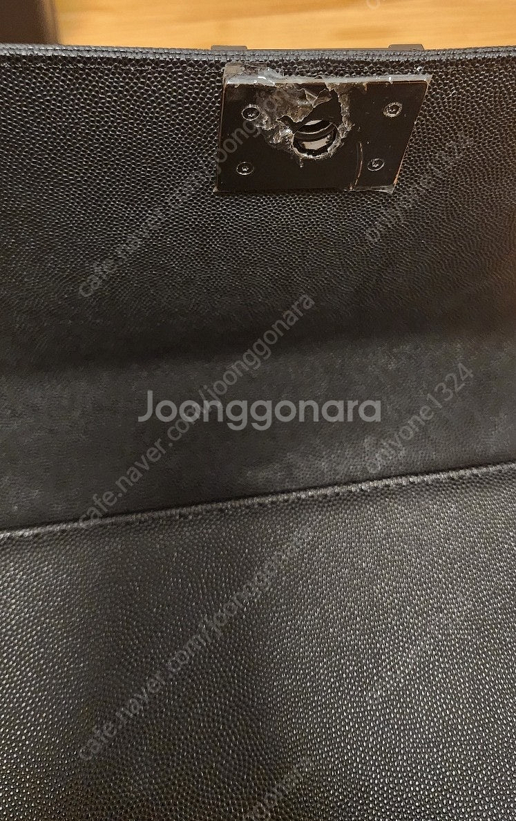 샤넬 내장칩 올블랙 미듐 케비어--6