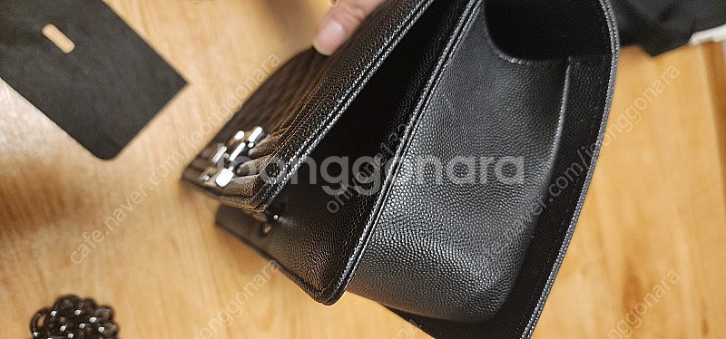 샤넬 내장칩 올블랙 미듐 케비어--8