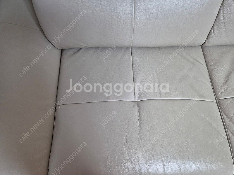 한샘 엠마 컴포트 4인용 소파 쇼파 천연면피가죽--2