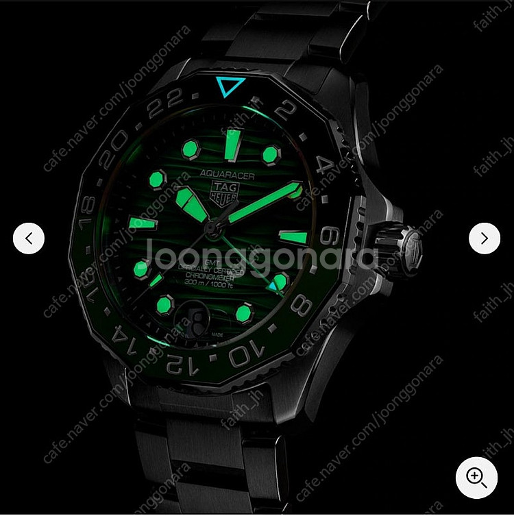 태그호이어 아쿠아레이서 프로세셔널 GMT(그린)*새상품...--3