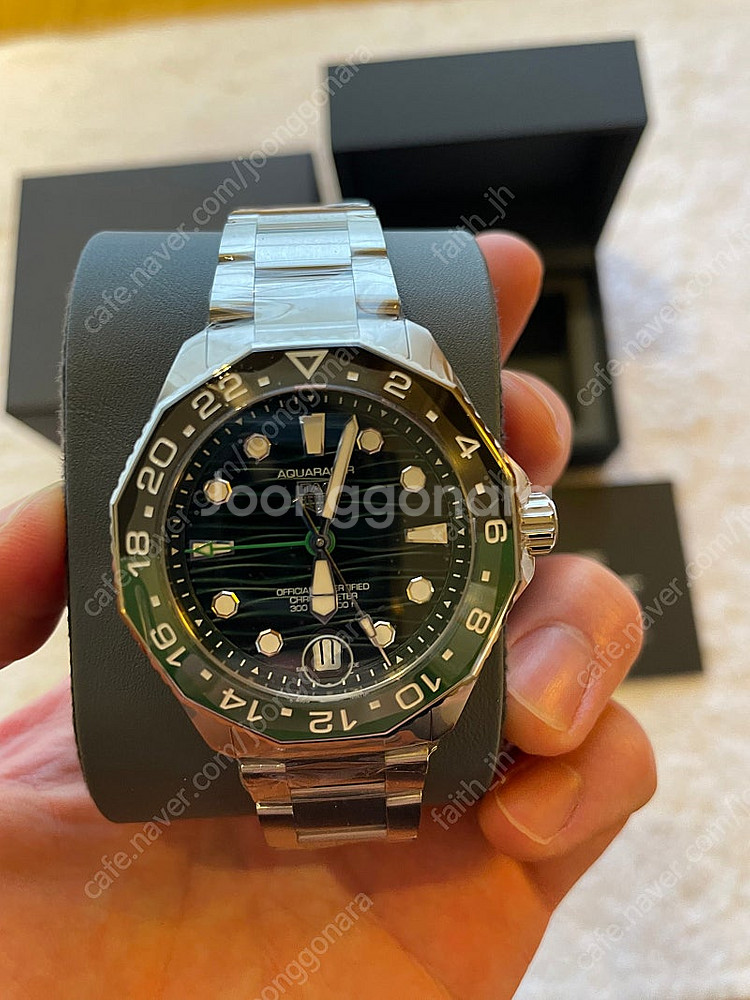 태그호이어 아쿠아레이서 프로세셔널 GMT(그린)*새상품...--0