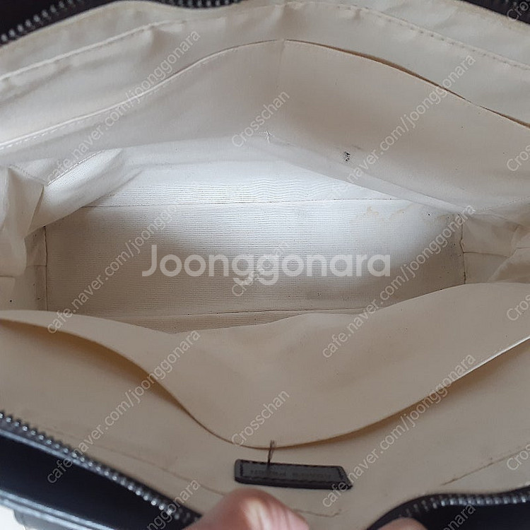 아담스피치 가죽스웨이드 토트백--1