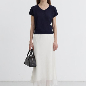 (새상품) 던스트/ SUMMER LINEN V-NECK KNIT NAVY/ M사이즈