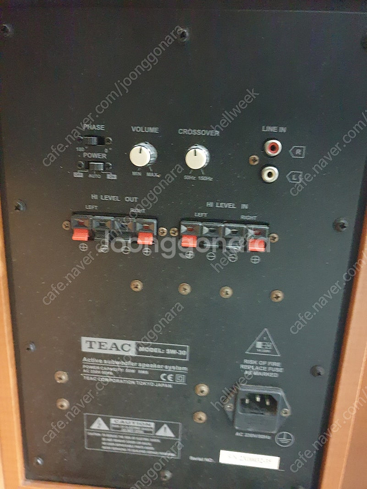 TEAC SW-30 액티브 서브우퍼. 스피커--2