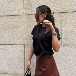 Monttotto(몽또또) - Rini Vegan Leather Skirt(새상품)