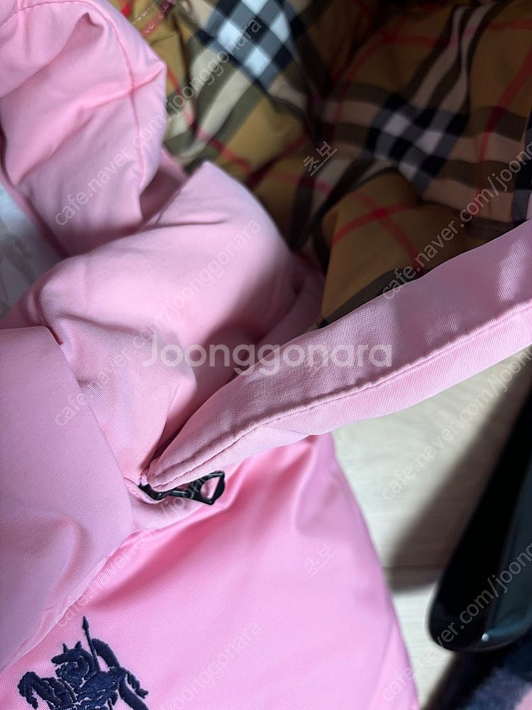 버버리 핑크 패딩조끼겸점퍼 정품--3
