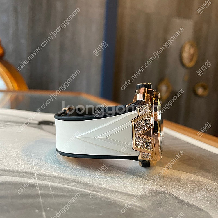 위블로 빅뱅 상블루2 킹골드 파베다이아 45mm 러버밴...--3