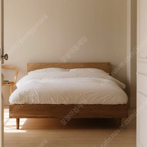ceres home 화이크 오크 침대 프레임 퀸사이즈