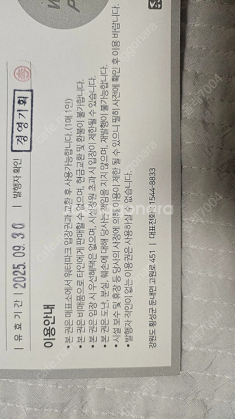 웰리힐리파크 워터플래닛 입장권 2장 묶음판매--2