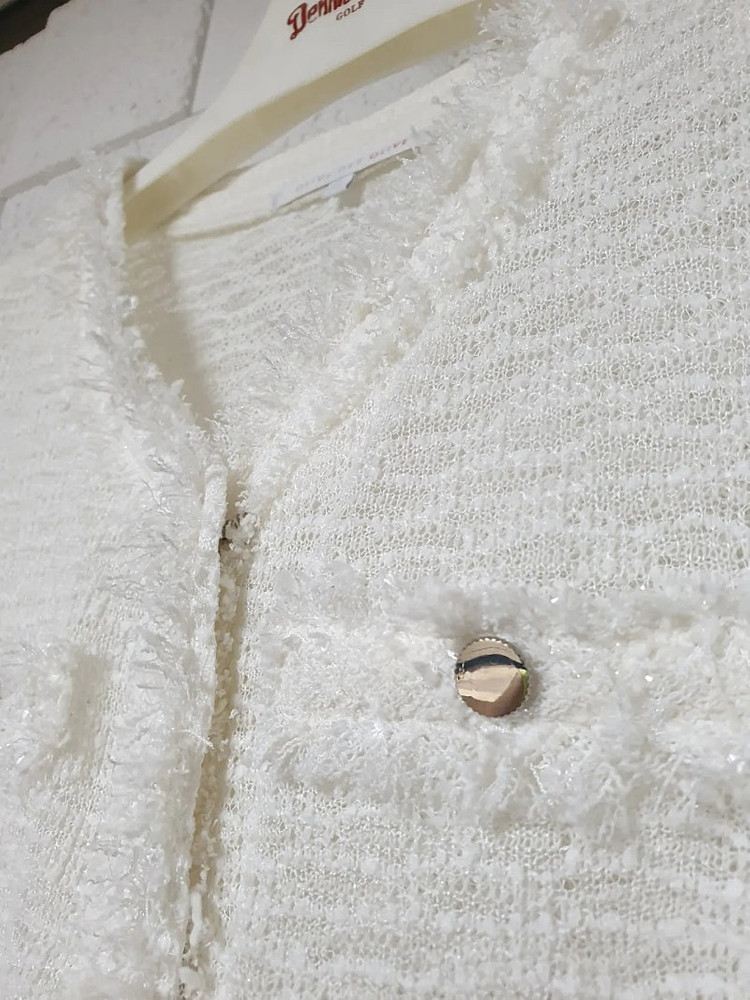 올리브데올리브 7부소매 트위드 가디건--5