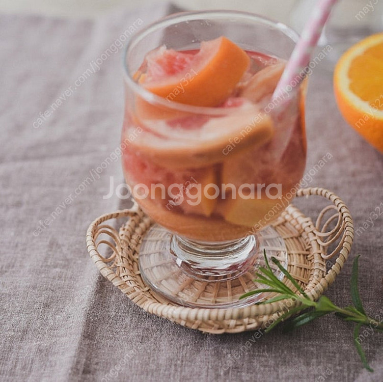 태국 라탄 코스터 컵받침 (새 상품)--5