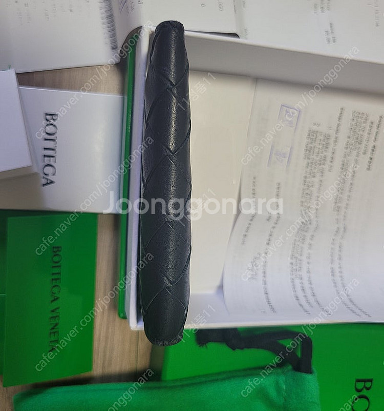정품 국내백화점매장판 풀세트 보테가베네타 플랩 오거나이저 카드지갑 신형투톤 [싸게급처]--8