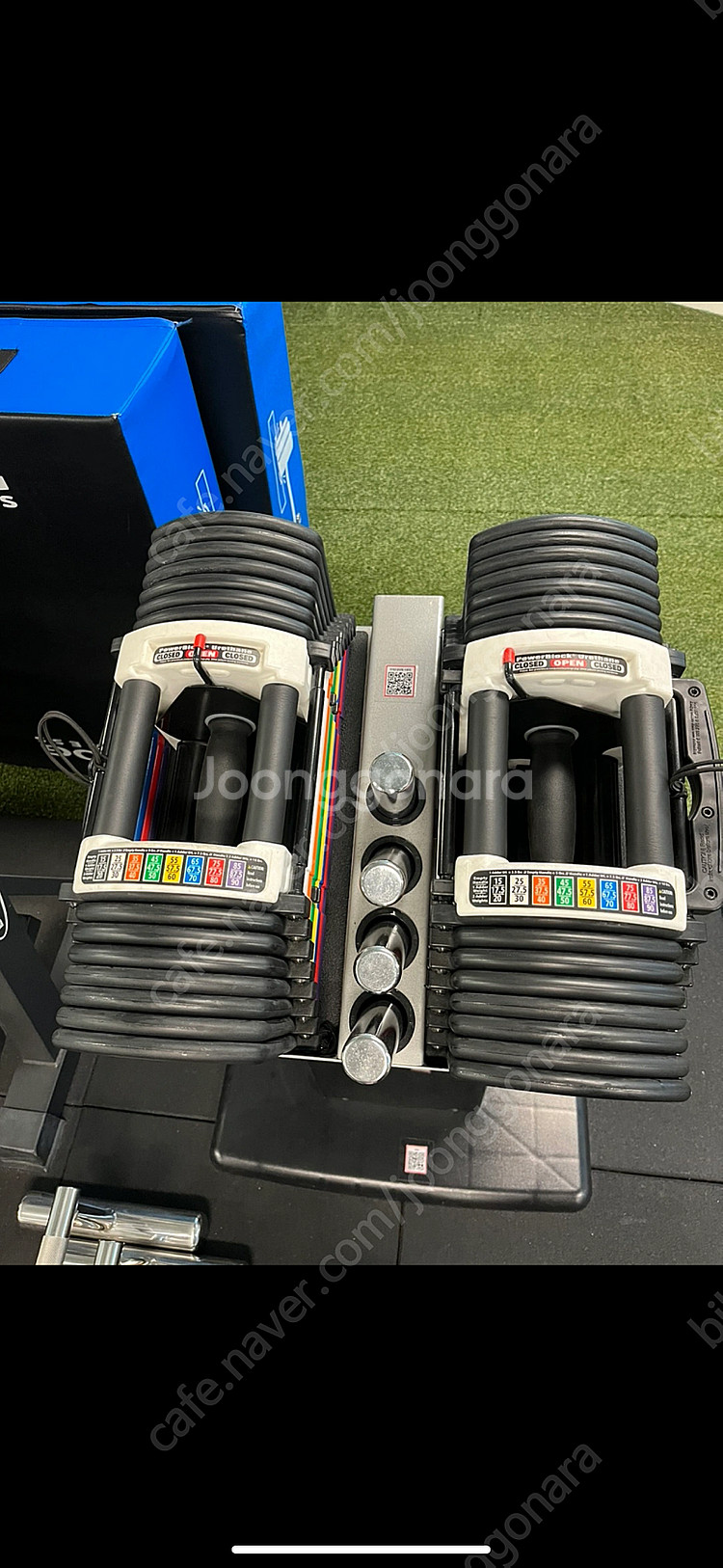 미국정품] 파워블럭덤벨 무게조절덤벨40kg + 거치대--1