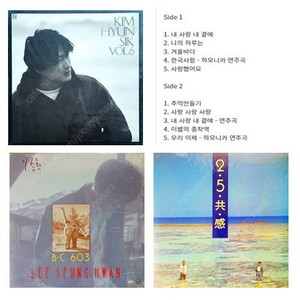 김현식,이승환,김종서,등 가요 LP와 조지윈스톤의 피아노연주 LP 음반