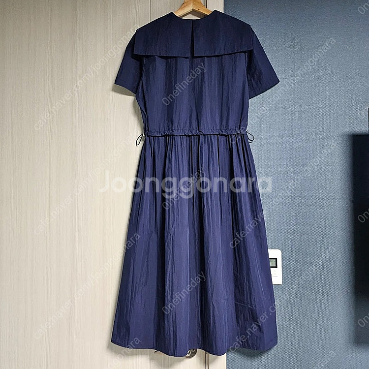 [새제품] 네이비 사각사각 세일러카라 플리츠 롱원피스--3