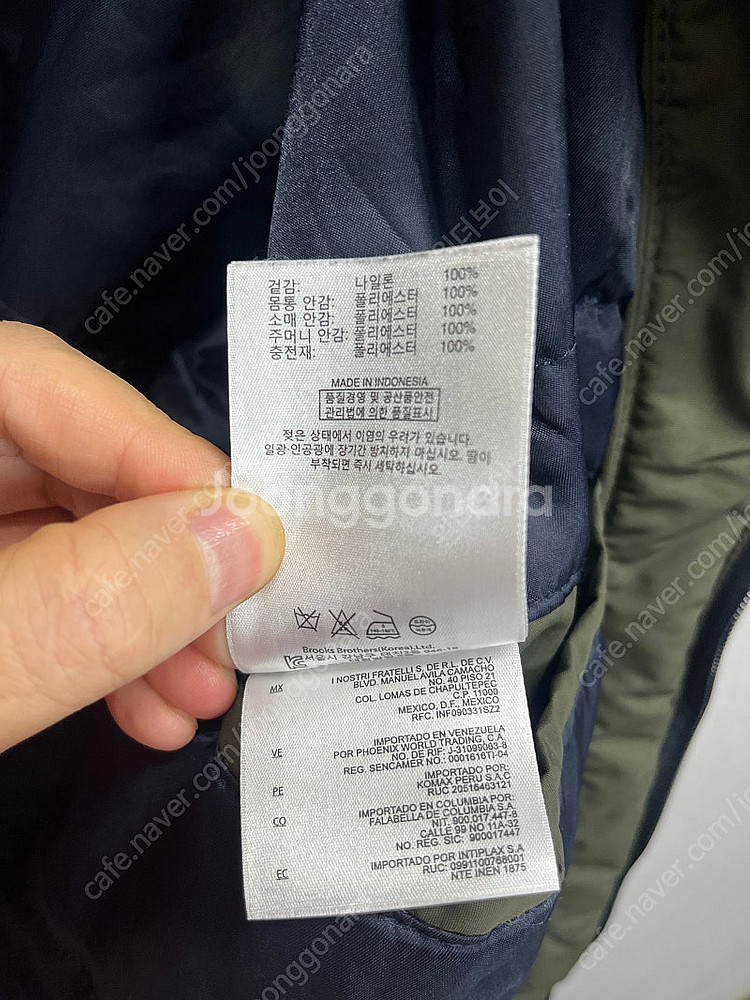 브룩스브라더스 남자 간절기 후드 자켓 코트 카키색 M ...--7