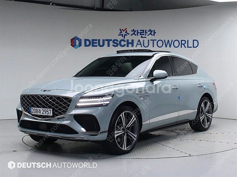 파란색 GV80 중고 제네시스 GV80 중고 쿠페 가솔...--0
