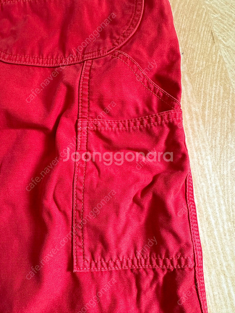 인하/택포/일본별주/칼하트 가죽탭 7부 코튼 카펜터 버...--4