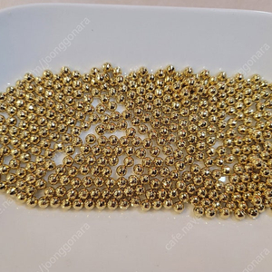 6mm 컷팅 무구멍 골드비즈
