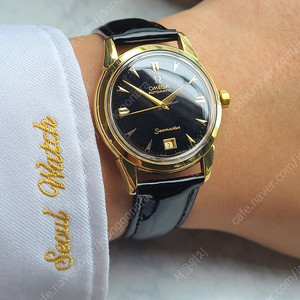 [정품] 오메가 씨마스터 블랙 18K 옐로우골드 금통 빈티지 (Omega Semaster Black 18K YG Sold)