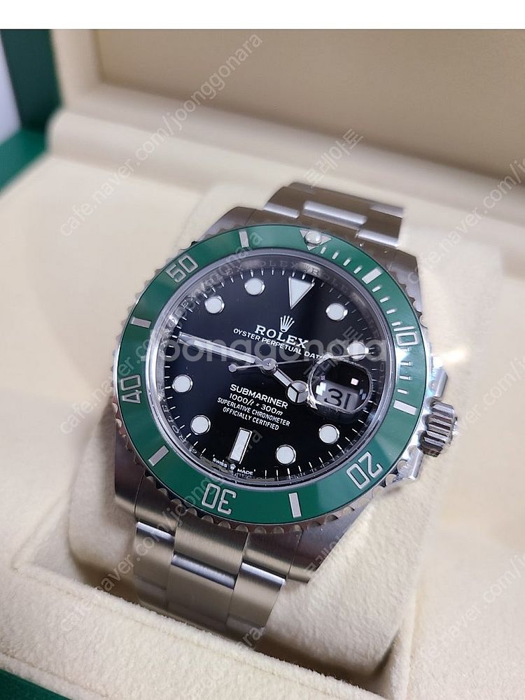 Rolex 로렉스 23년식 서브마리너 그린 스타벅스 판...--7