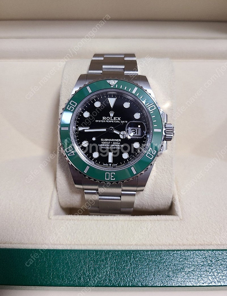 Rolex 로렉스 23년식 서브마리너 그린 스타벅스 판...--8