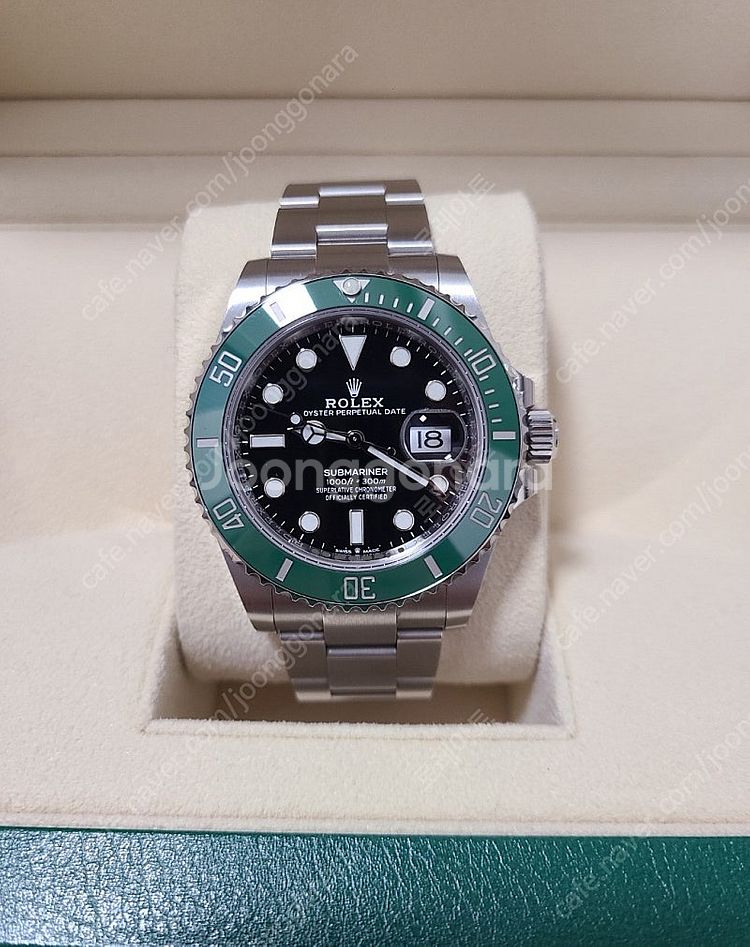 Rolex 로렉스 23년식 서브마리너 그린 스타벅스 판...--0