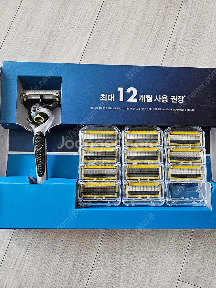 질레트 프로쉴드 옐로우 면도기 핸들1입 + 날12입 새...--0