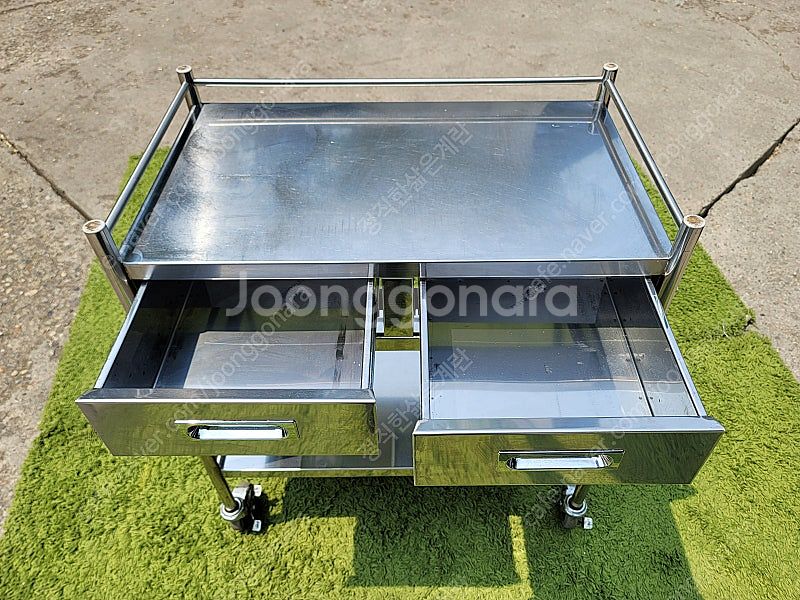 철제카트 2단카트 서빙 미용 정비 작업 운반카트 이동카...--1