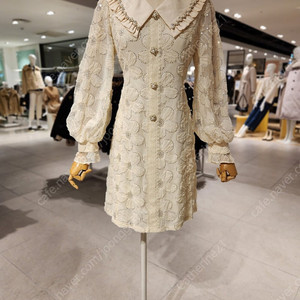 [에스블랑]박은빈 착용 샤틴 카라 원피스(미착용/55size)