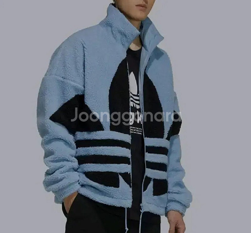 실착1회 중고 - 아디다스 쉐르파 뽀글이 재킷 집업 (...--0
