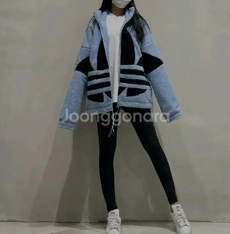 실착1회 중고 - 아디다스 쉐르파 뽀글이 재킷 집업 (...--4