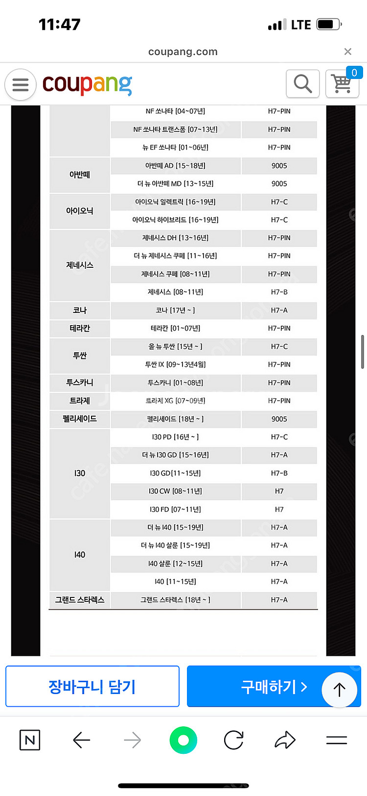 바이오라이트 자동차LED라이트 H7 A타입--4