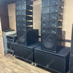 음향장비 라인어레이 스피커 앰프 프로세서 세트