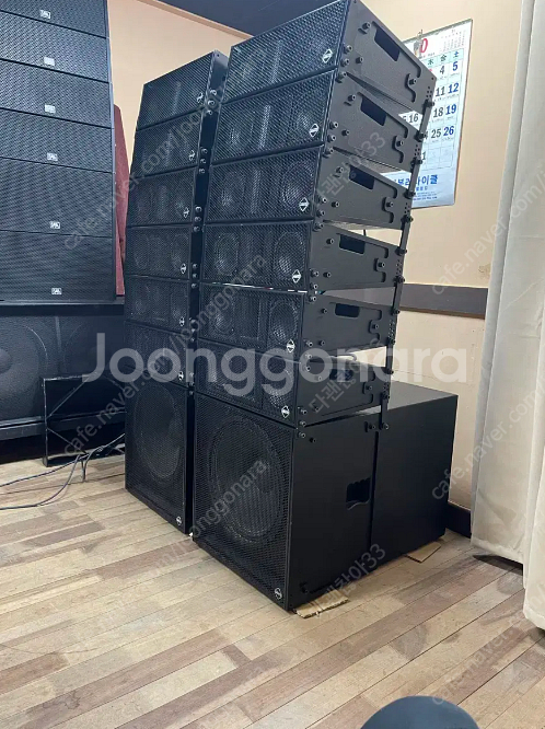 음향장비 라인어레이 스피커 앰프 프로세서 세트--1