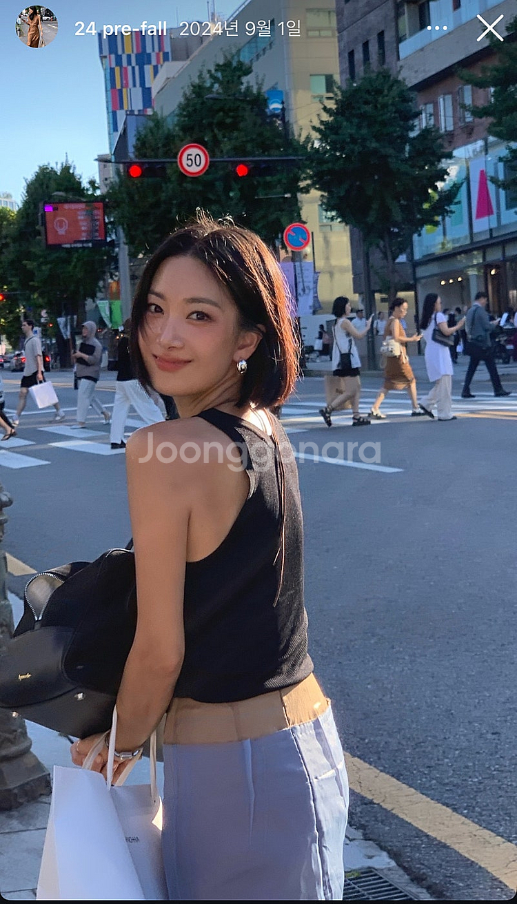 새상품) 에이치모드 hmode 레이어드 스커트 블루--3