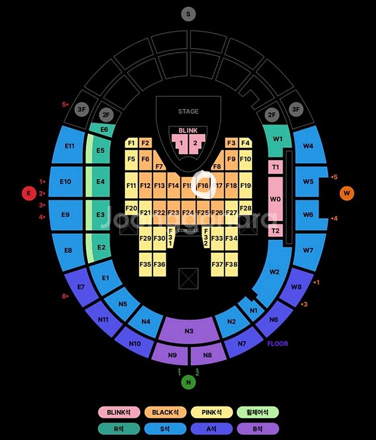 블랙핑크 콘서트 토 & 일 F16구역 6연석 (명당자리...--0