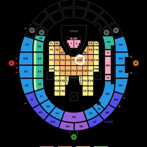 블랙핑크 콘서트 토 & 일 F16구역 6연석 (명당자리)
