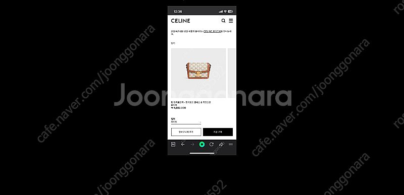 셀린느 188882BZ4 틴 트리오페 숄더백(최종 가격...--6