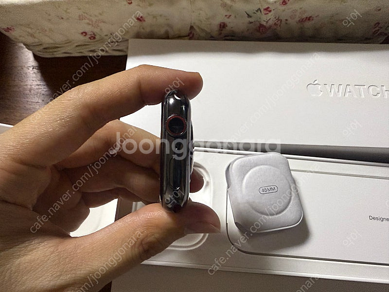 애플워치7 스테인리스 그래파이트 45mm--5