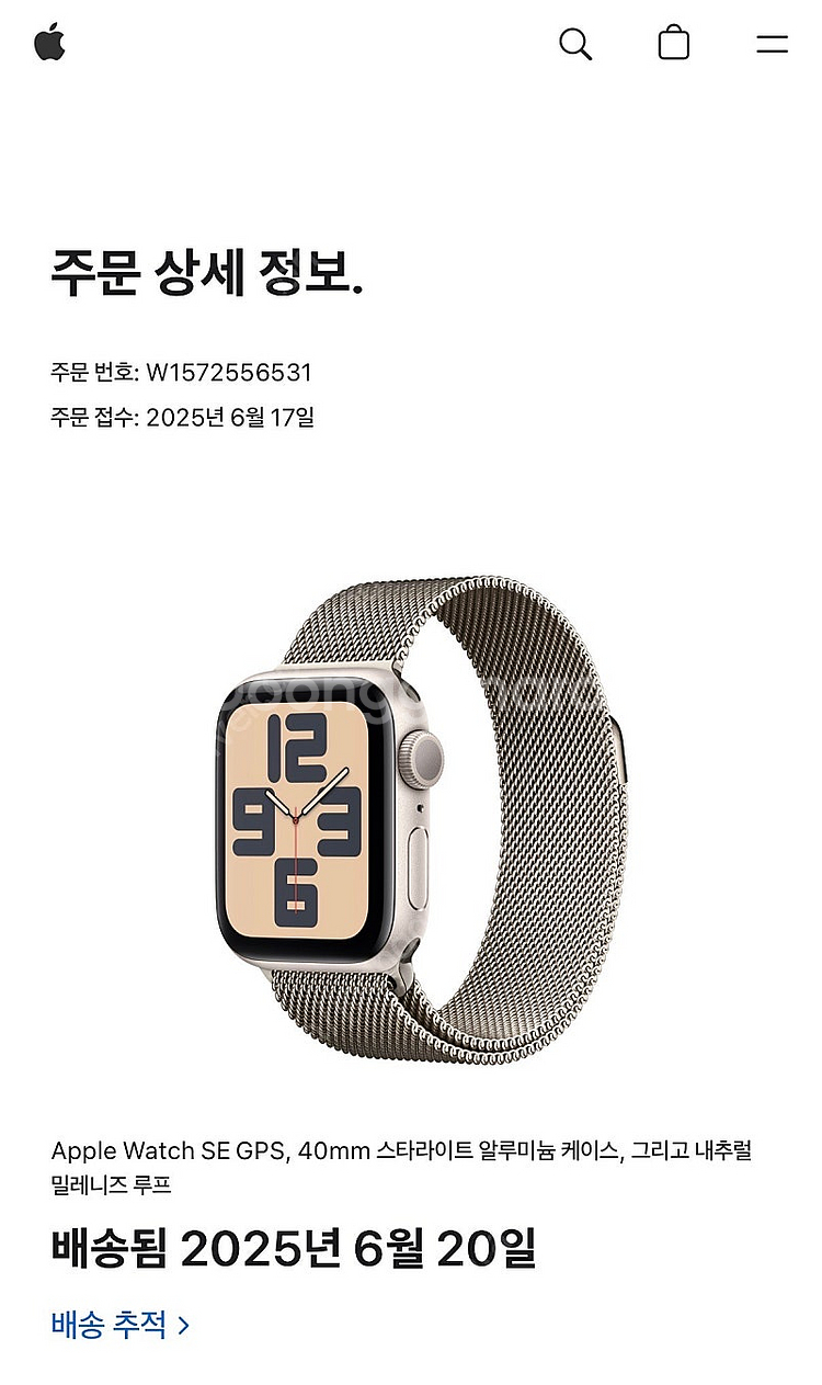 애플워치 40mm 내추럴 밀레니즈 루프 정품--1