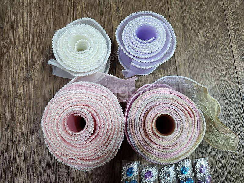 리본재료 인타리본, 큐빅장식, 핀대--1