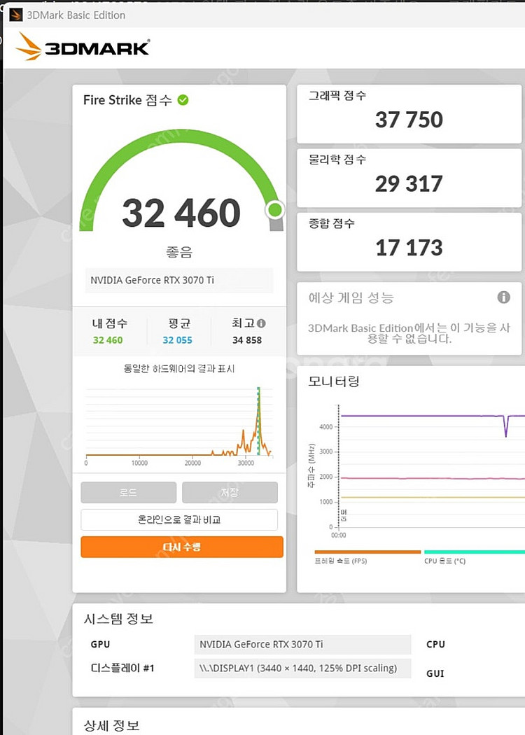 부산 Zotac RTX3070ti 트리니티 3팬 그래픽...--4