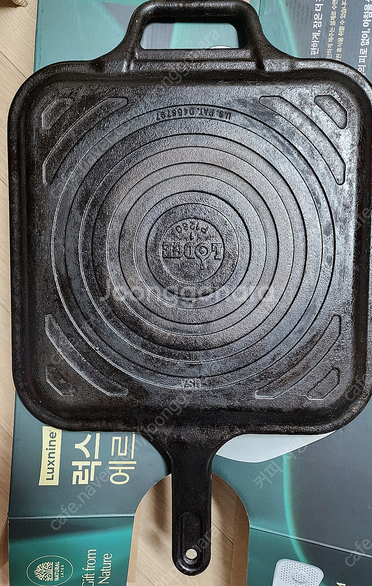 롯지 프로 로직 무쇠 사각 그리들 12인치 30cm--1