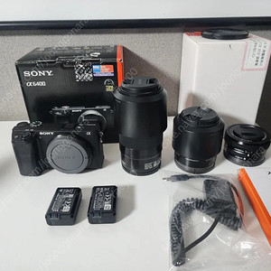 소니 a6400 렌즈4개