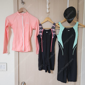 배럴 여성 집업 래쉬가드(S)+레노마 수영복+수영모 일