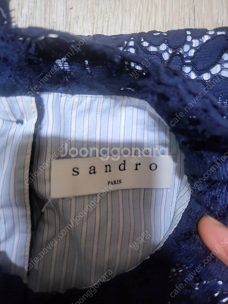 산드로 레이스 셔츠--1