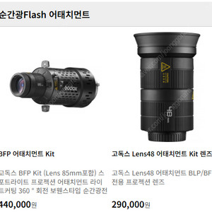 Godox 순간광 Flash BFP 어태치먼트 Kit + Lens 48mm