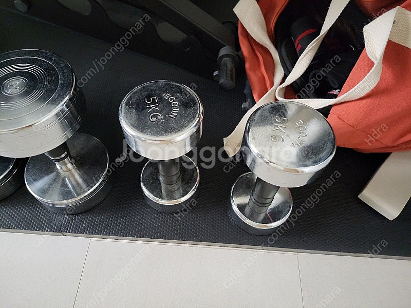 크롬 덤벨 20,15,10,5 kg당 2000원, 토탈...--1