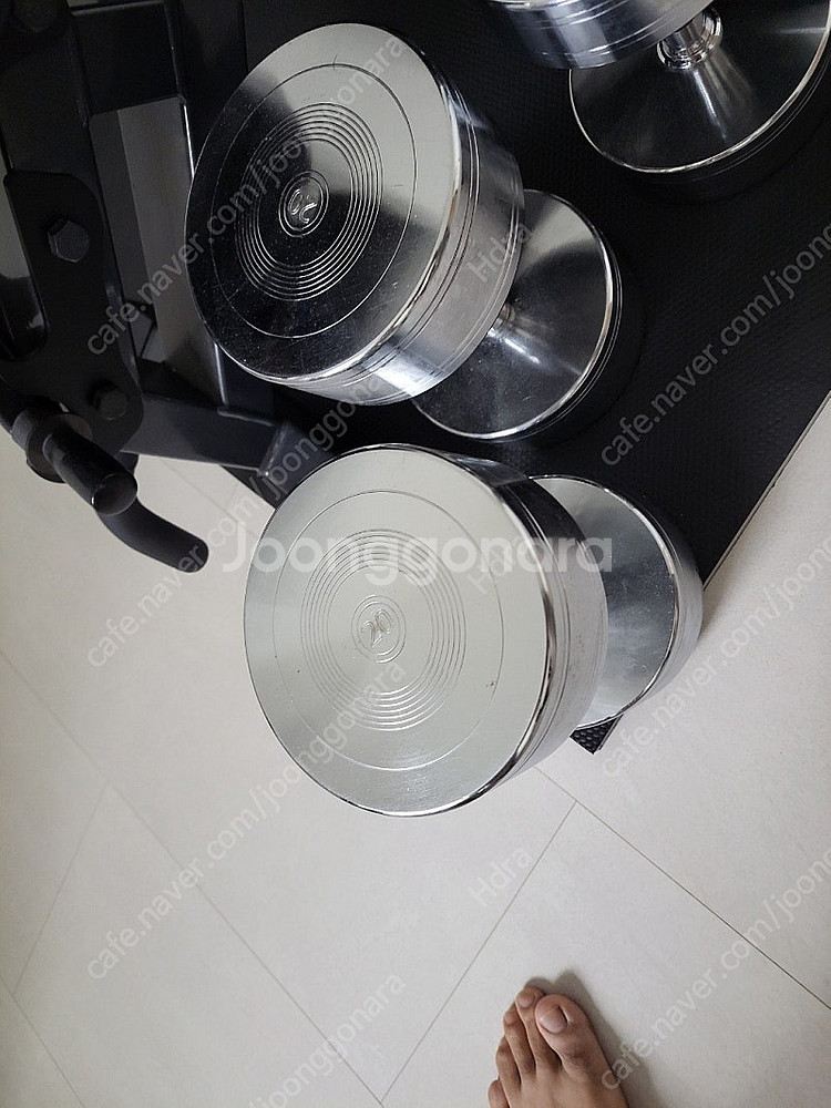 크롬 덤벨 20,15,10,5 kg당 2000원, 토탈...--4